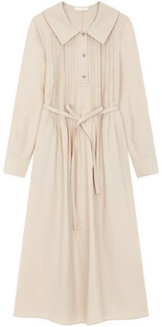 G-CUT(지컷) 여성용 벨티드 핀턱 셔츠 원피스 7253137106