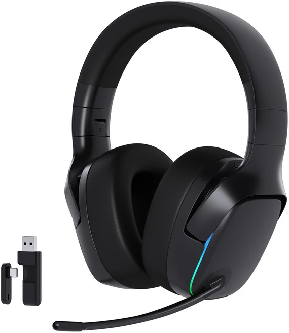 벤트론스 무선 게이밍 헤드셋 3모드 연결방식 가상 7.1 채널 RGB, 블랙, CT780