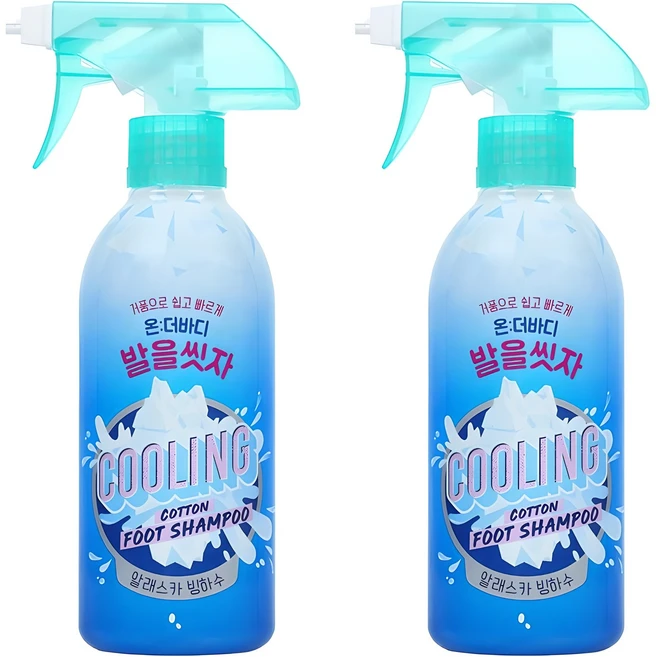 온더바디 코튼풋 발을 씻자 풋샴푸 쿨링, 1개입, 2개, 385ml