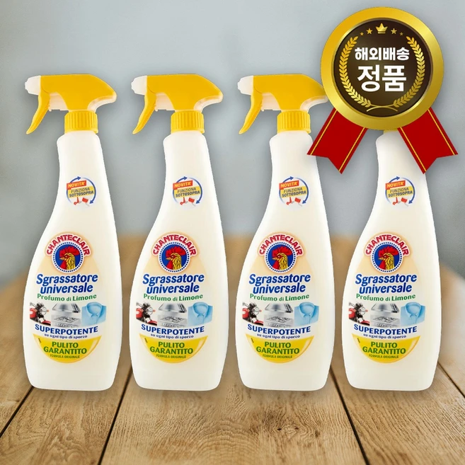 샹떼클레어 다목적 강력 세정제 레몬향, 4개, 600ml