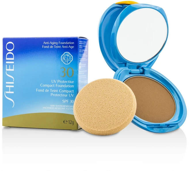 시세이도 - UV 프로텍티브 콤팩트 파운데이션 SPF 30 (케이스+리필) 12g/0.42oz, 1개, # 다크 베이지