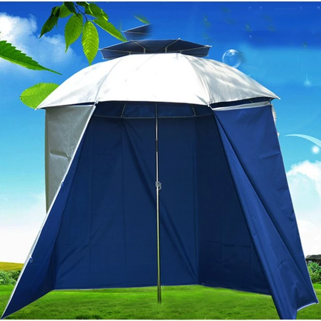 낚시 파라솔 그늘막 천막 텐트 방수 가림막 바람막이 윈드스크린, 진청색, 1개