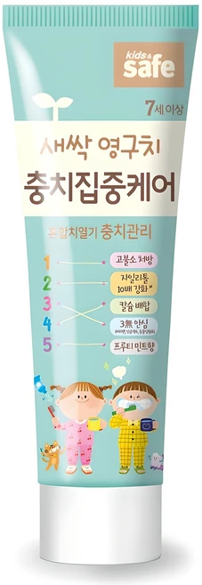 라이온 키즈세이프 충치 집중케어 치약, 60g, 1개