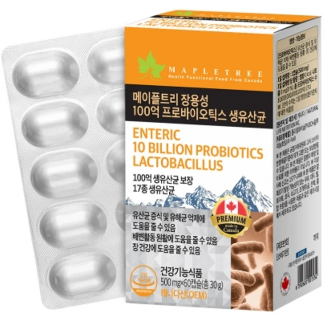 뉴트리랩스 원데이 멀티바이오틱스 500mg 100억 유산균 (프로바이오틱스 17종+아연+특허균 2종 함유), 60정, 1개