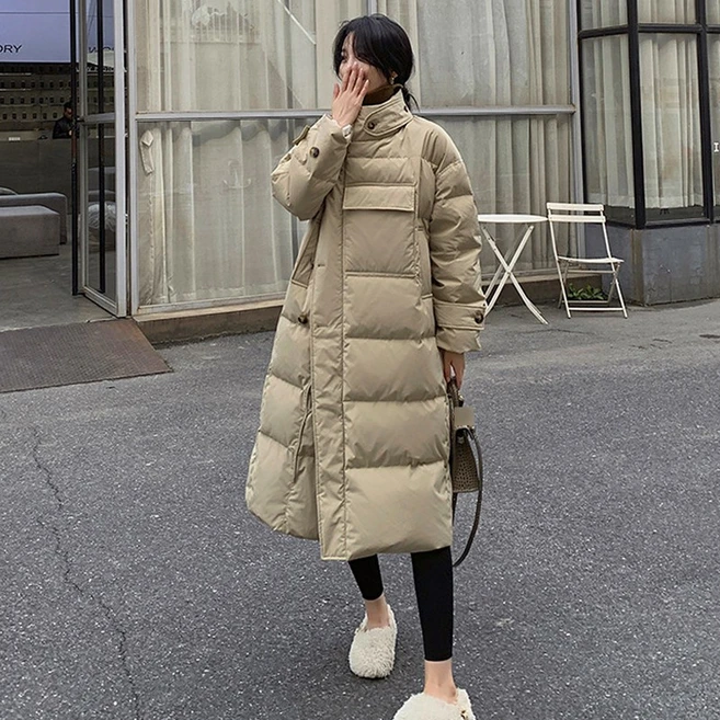 여성 롱패딩 겨울신상 루즈핏 점퍼 웰론 아우터 빅사이즈 데일리 패션 롱코트 따뜻한 보온 캐주얼 방한 출근 여행 등산 추천