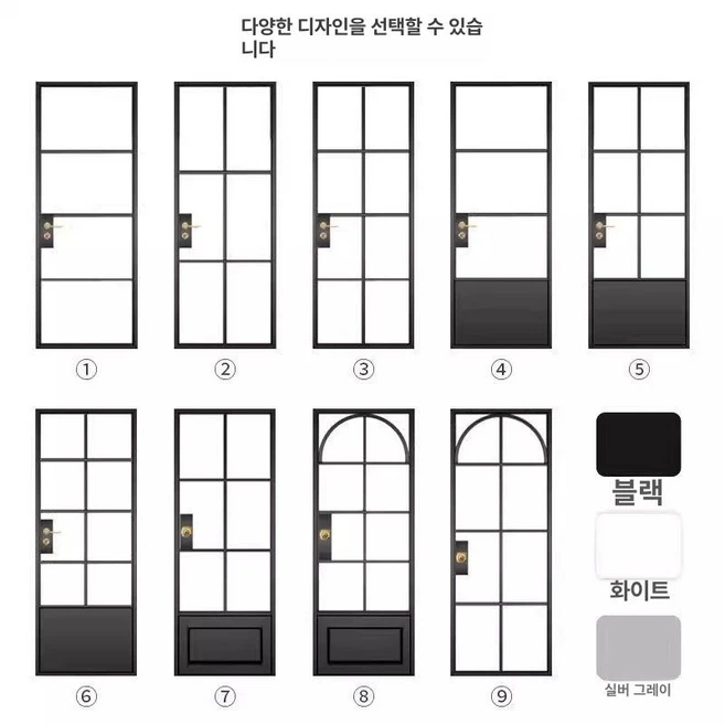 1.0중문 좁은현관중문 간이 현관 반려견안전 초슬림 방음효과 원룸, 1개, 더 많은 스타일 옵션 맞춤형 사진