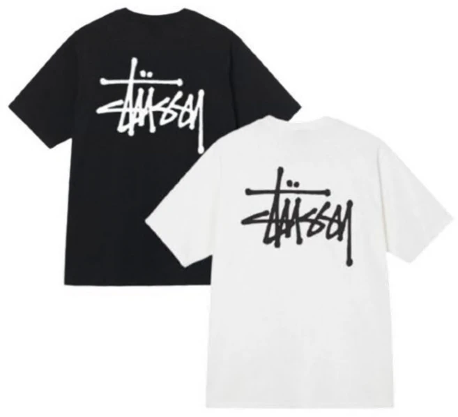 스튜시 로고 베이직 반팔 티셔츠