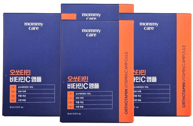 보습케어 탄력마스크팩3매 1 1마미케어오쏘타민 순수비타민 15% 기미앰플 - 없음지속, 4개