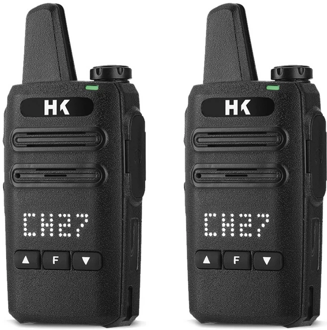 블랙 생활용 무전기 2대 세트, HK-407, 2개