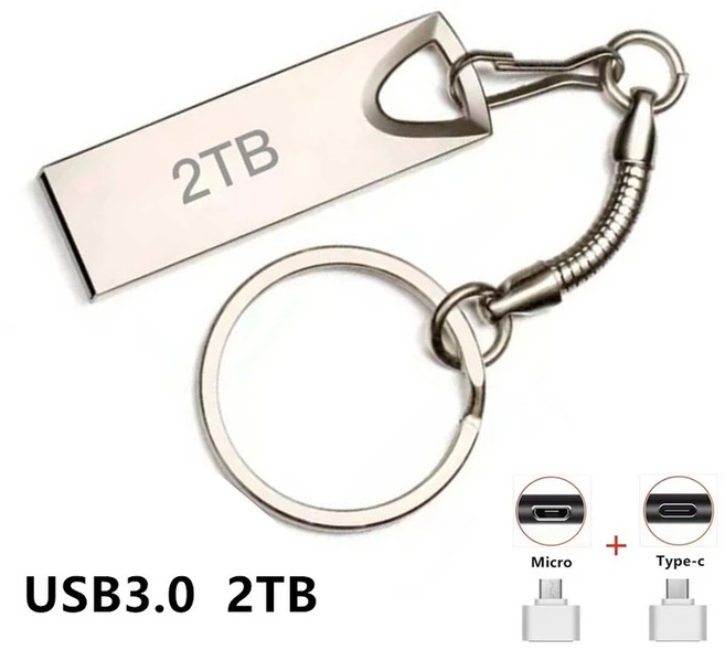 YAPOGI 2TB USB 3.0 초고속 대용량 메모리, 회색