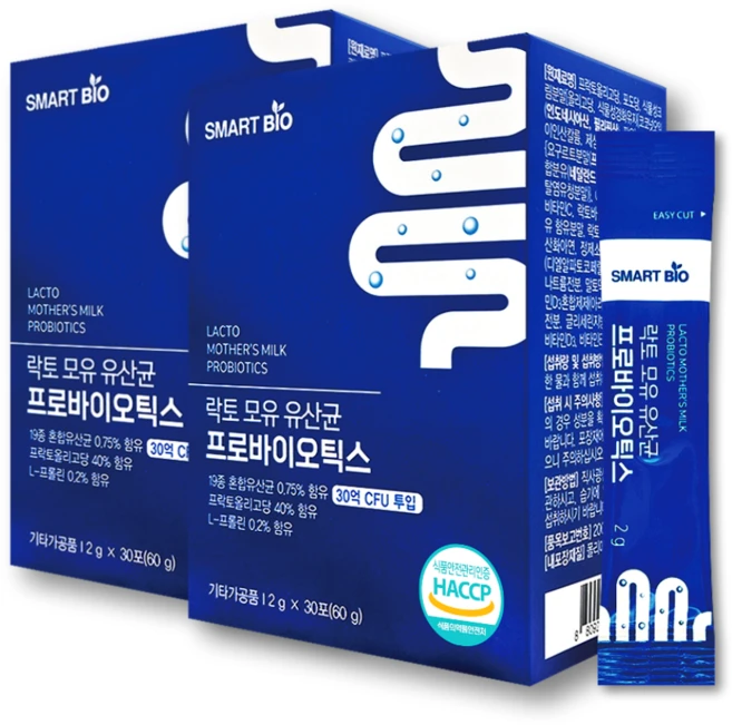 파란 모유 유산균 락토바실러스 가세리 프로바이오틱스 HACCP 식약처인증 프롤린 내손안의마켓 머리끈 추가구성상품, 60g, 2개