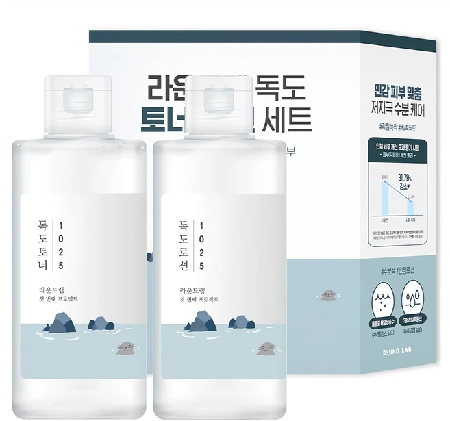 라운드랩 독도 토너 200ml + 로션 200ml 세트, 1세트