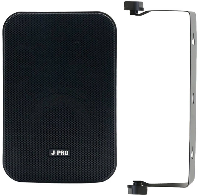 J-PRO PRO-80 80W 4인치 매장용스피커 카페스피커 매장 벽걸이 업소용 패시브 스피커 브라켓포함 1개, 블랙