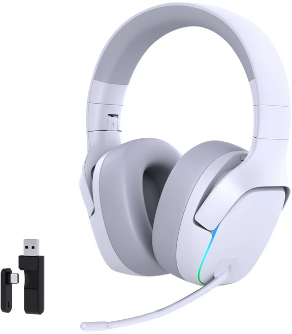 벤트론스 무선 게이밍 헤드셋 3모드 연결방식 가상 7.1 채널 RGB, 화이트, CT780