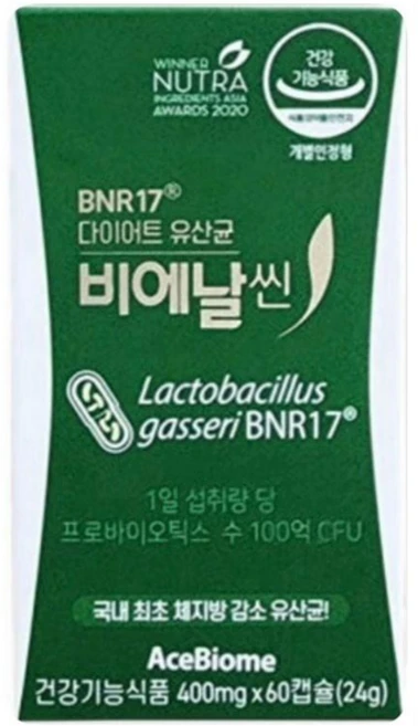 비에날17 비에날씬 다이어트 유산균 캡슐, 60정, 1개