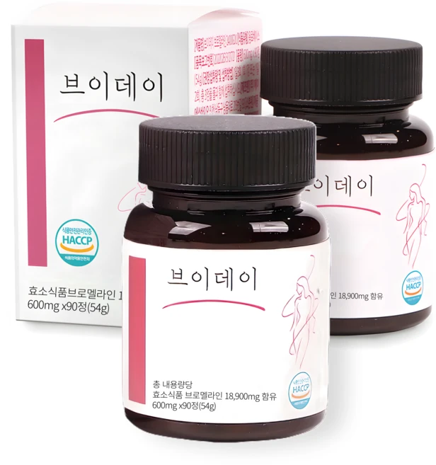 브이데이 브로멜라인 고함량 600mg 90정, 2개