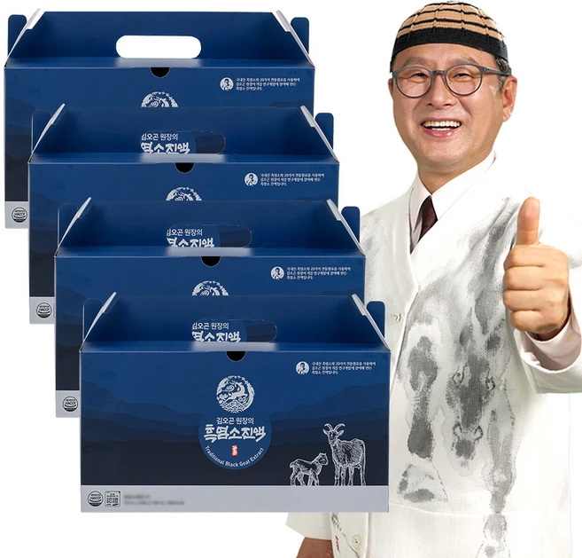 김오곤 원장의 진한 흑염소 진액 30p, 2.1L, 4박스