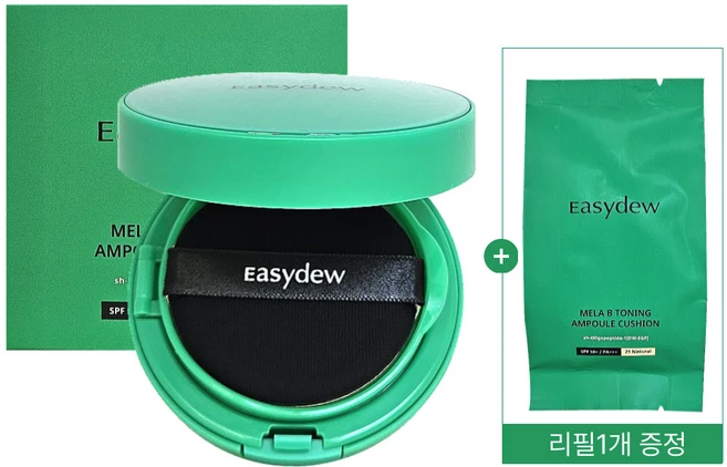 대웅제약 이지듀 기미쿠션 멜라 비 토닝 앰플 쿠션 21호 본품+리필, 1개