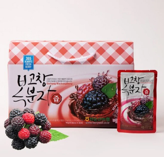 고창 선운산농협 복분자즙 (80ml x 30포), 1개, 단품, 2.4L