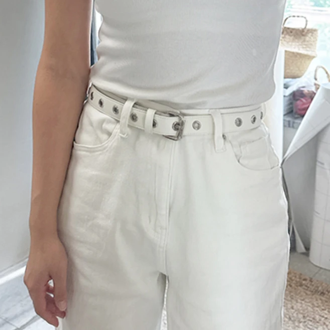 7컬러 유니크 펀칭 아일렛 벨트