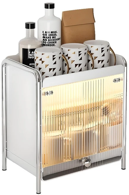 HK.sell 화이트톤 다용도 사각 식탁정리함, 화이트, 화이트