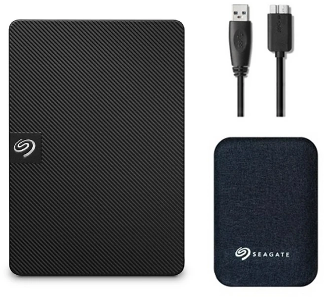 씨게이트 외장하드 Expansion 1TB STKM1000400+데이터복구+파우치, 블랙