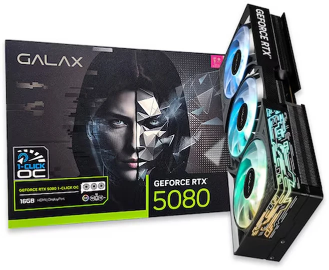갤럭시 갤럭시 GALAX 지포스 RTX 5080 BLACK OC D7 16GB