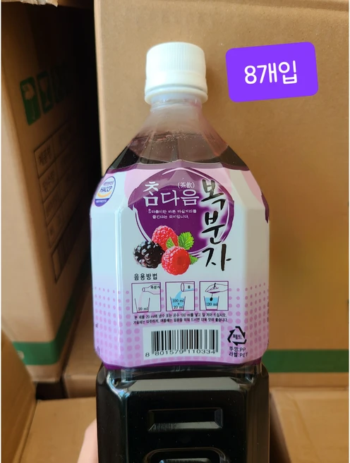 파낙스 참다음 복분자 음료베이스, 1.5L, 8개