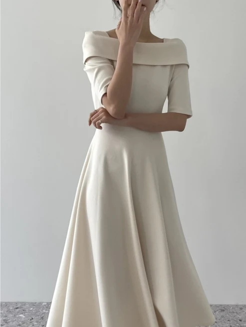 결혼식 하객룩 격식룩 브라이덜샤워드레스 셀프촬영 돌잔치 피로연 상견례 롱원피스