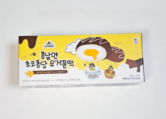 여수언니 봄날엔 초코퐁당 요거꿀떡 디저트 간식[ 70g X 6개입 ], 1박스, 420g