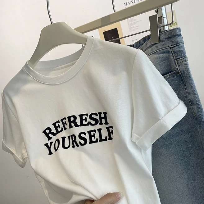 별맘 여성용 레터링 반팔 티셔츠