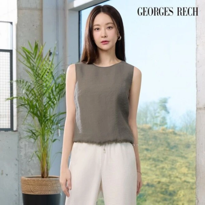 [조르쥬 레쉬] 25SS 시그니처 슬리브리스 탑 3종 607298, 사이즈:66