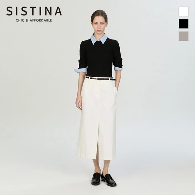 시스티나 슬릿 H라인 롱 스커트 AWWSKP11050