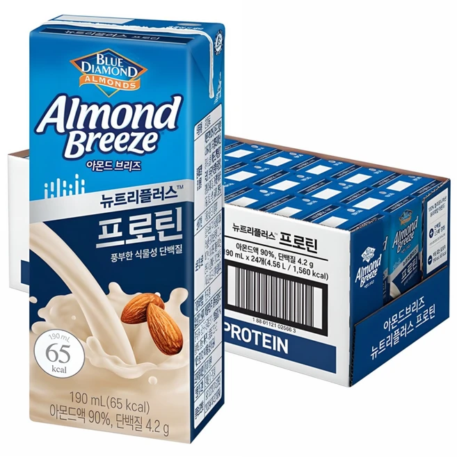 아몬드브리즈 뉴트리플러스 프로틴, 190ml, 24개