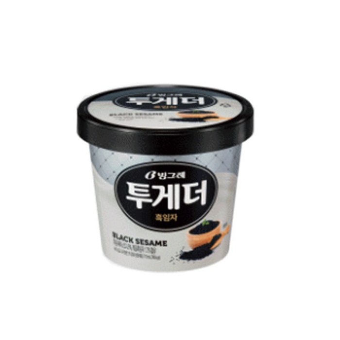 빙그레 투게더 흑임자홈 3개 아이스크림, 710ml