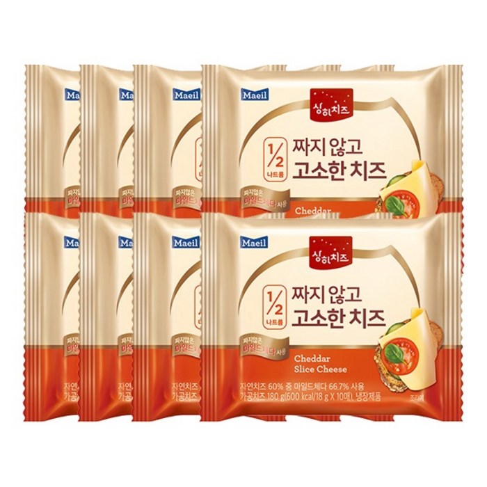 상하치즈 매일 짜지않고 고소한 치즈, 80매입, 180g 대표 이미지 - 상하치즈 추천