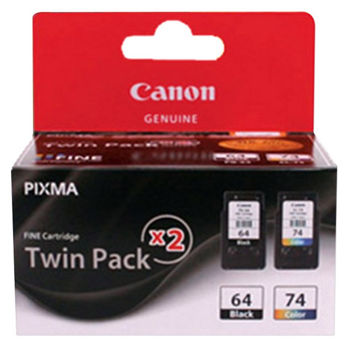캐논 잉크 PG-64 CL-74 검정.칼라세트(C61007), 검정+컬러, 1개 대표 이미지 - 가정용 프린터기 추천