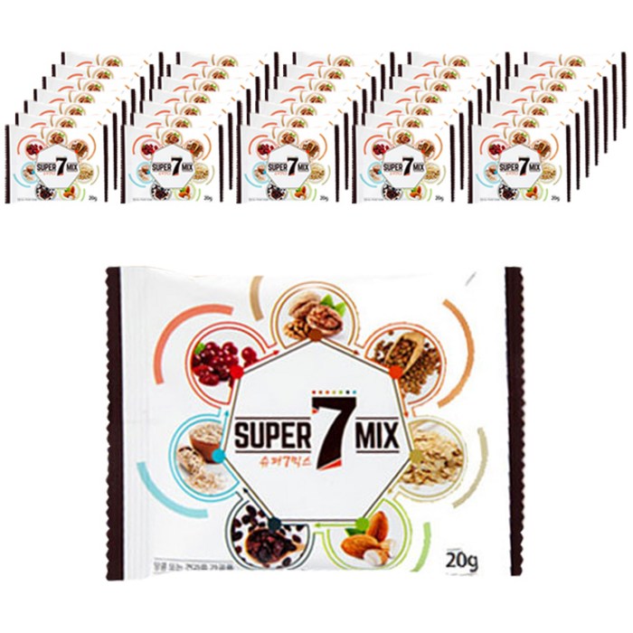넛츠데이 슈퍼7믹스 견과, 20g, 100봉 대표 이미지 - 믹스넛 추천