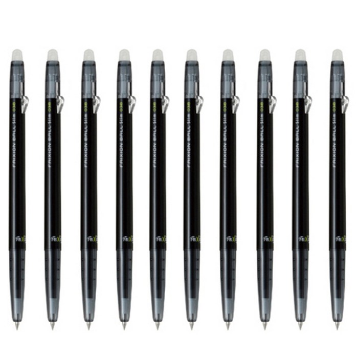 파이롯트 프릭션 볼 슬림 중성펜 0.38 mm, 블랙, 10개입 대표 이미지 - 파이롯트 프릭션 추천