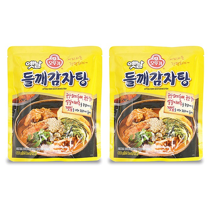 오뚜기 옛날 즉석 들깨감자탕, 600g, 2개 대표 이미지 - 감자탕 맛있는 곳 추천