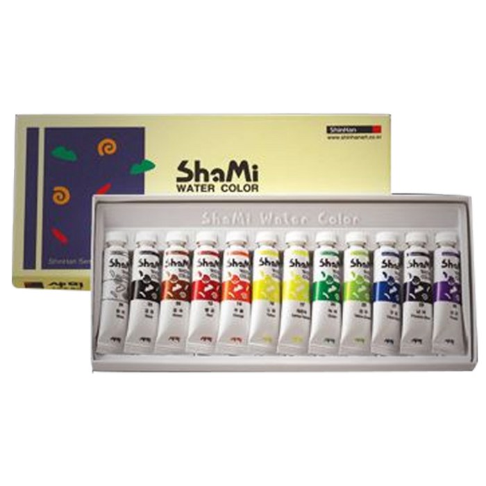 샤미 학생용 수채화 물감, 10ml, 12색 대표 이미지 - 수채화 물감 추천