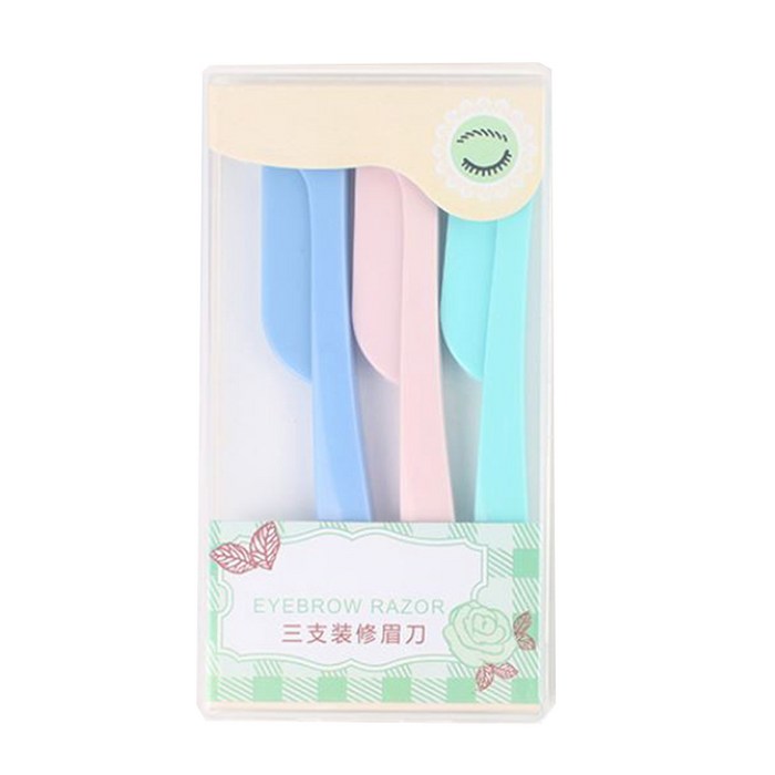 리빙듀오 섬세한 접이식 눈썹 칼, 핑크, 퍼플, 옐로우, 3개입 대표 이미지 - 눈썹칼 추천