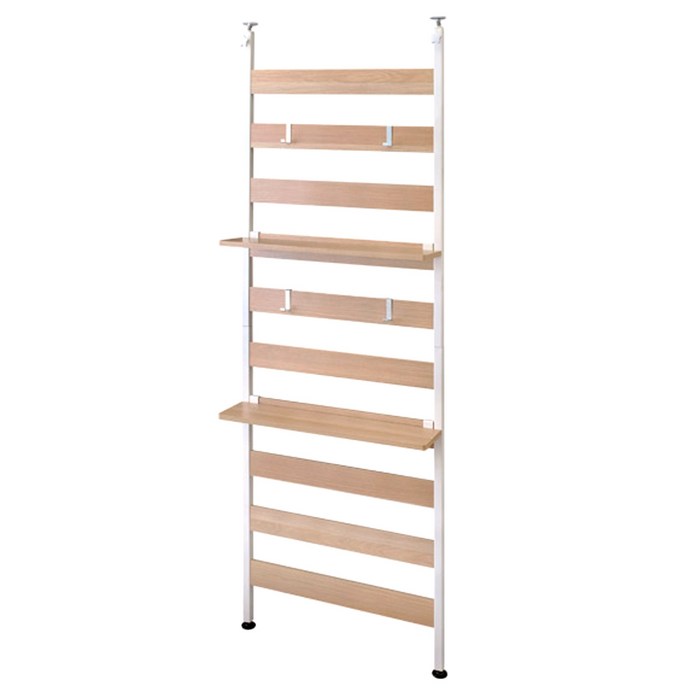 아이리스 우드 행거 파티션 66cm WLR-T66 + 선반 2p, 화이트 대표 이미지 - 파티션 행거 추천