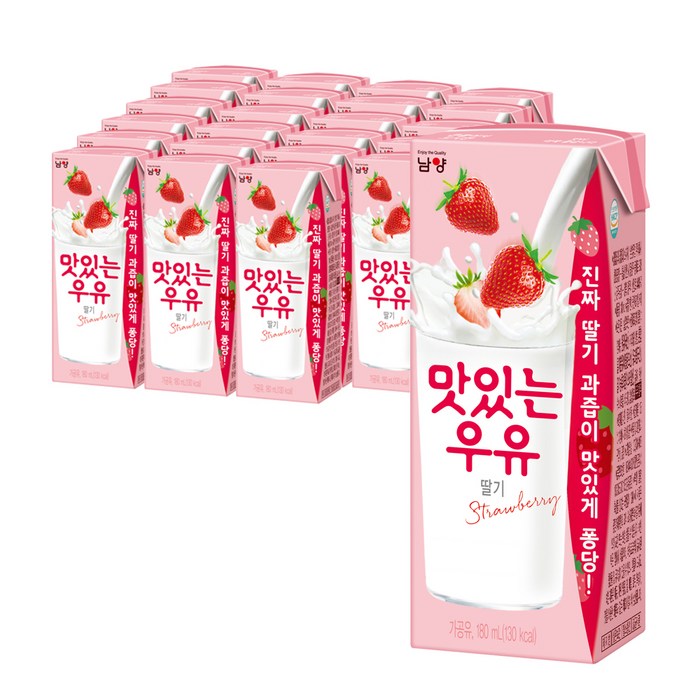 맛있는 우유GT 딸기우유, 180ml, 24개 대표 이미지 - 딸기맛 음료 추천