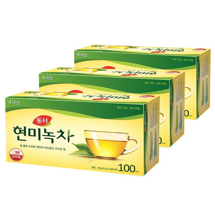 동서 현미녹차 티백, 1.5g, 300개 대표 이미지 - 녹차 티백 추천