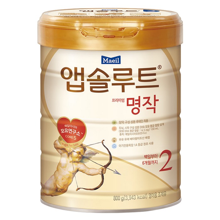 앱솔루트 프리미엄 명작 분유 2단계, 800g, 1개 대표 이미지 - 앱솔루트 분유 추천