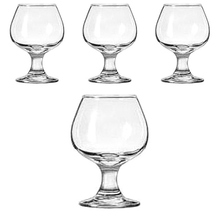 Embassy Brandy(코냑3708) (518ml) 4P세트 4개 6.8cm*14cm, 518ml 대표 이미지 - 꼬냑 잔 추천