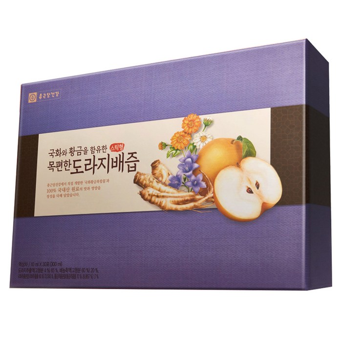 종근당건강 국화와 황금을 함유한 목편한 스틱형 도라지배즙, 10ml, 30개입 대표 이미지 - 기관지 영양제 추천