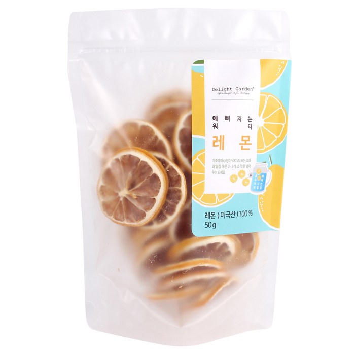 딜라잇가든 과일칩 딜라잇 레몬 슬라이스, 50g, 1개 대표 이미지 - 건조 레몬 추천