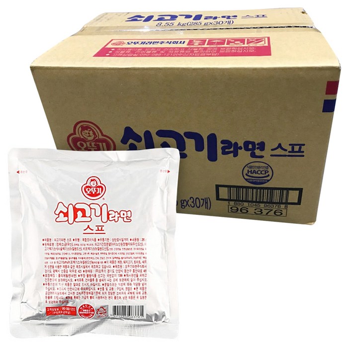 인디슈30봉 오뚜기 라면스프 쇠고기라면스프 285gshfo_c, 285g, 30개 대표 이미지 - 라면스프 추천